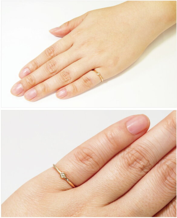 楽天市場】ダイヤモンド ピンキーリング 0.02ct 指輪 ピンキー リング  