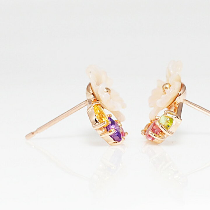 楽天市場】桜 アミュレット スタッド ピアス 18金 18K K18 10金 10K 