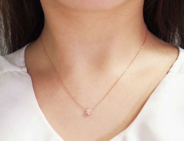 楽天市場】ダイヤモンド 0.16ct ネックレス Sparkling Diamond 18金 