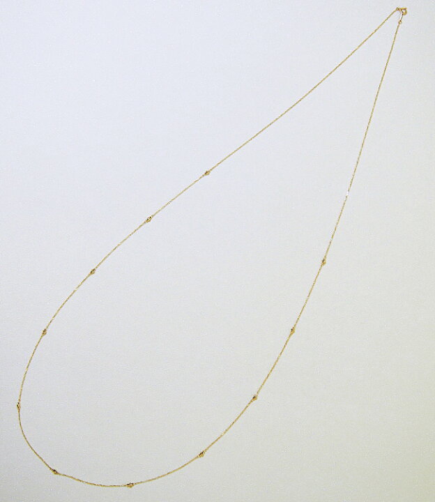 楽天市場】ミラーボール ロング ネックレス 90cm 18金 18K K18 10金 