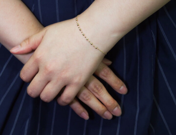 楽天市場】ミラーボール ブレスレット K18 18金 18K K10 10金 10K | 地  