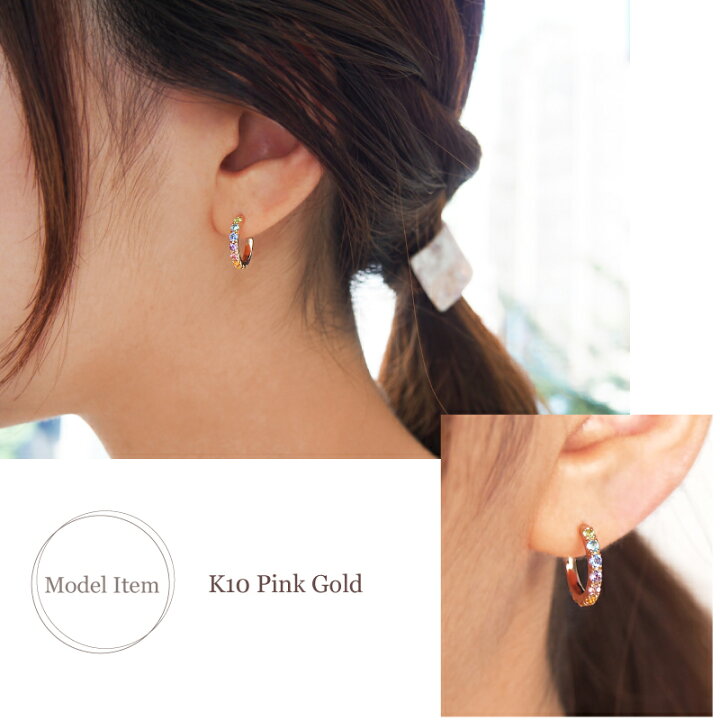 楽天市場】アミュレット フープ ピアス 2.0mm 18金 18K K18 10金 10K 