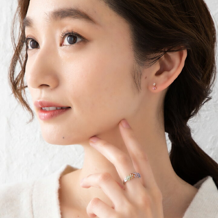 楽天市場】ピンクトルマリン ダイヤモンド ピアス 18金 18K K18 10金  