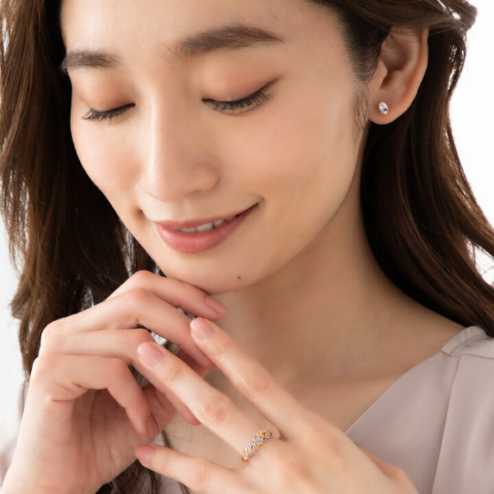 楽天市場】ムーンストーン ピアス 18金 18K K18 10金 10K K10 天然石 