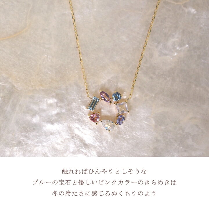 楽天市場】アミュレット サークル リース ネックレス Coffret 18金 K18 