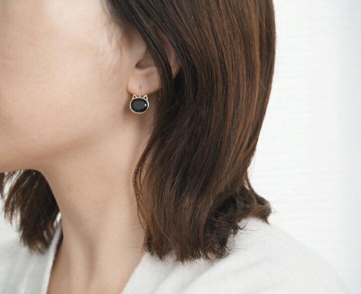 楽天市場】猫 ピアス フック フックピアス 18金 K18 18K 10金 K10 10K 