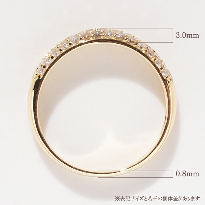 楽天市場】ダイヤモンド パヴェ ピンキーリング 0.30ct 指輪 18金 18K 