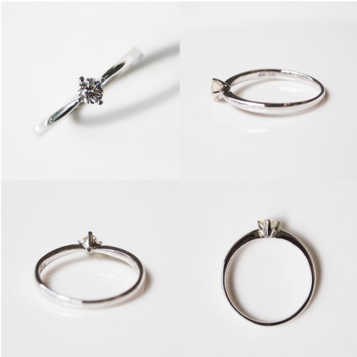 楽天市場】ダイヤモンド 0.13ct シンプル リング 18金 18K K18 10金 