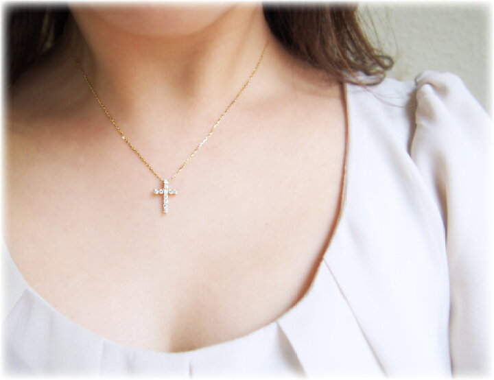 楽天市場】ダイヤモンド 0.36ct クロス ネックレス Love Cross ハート 