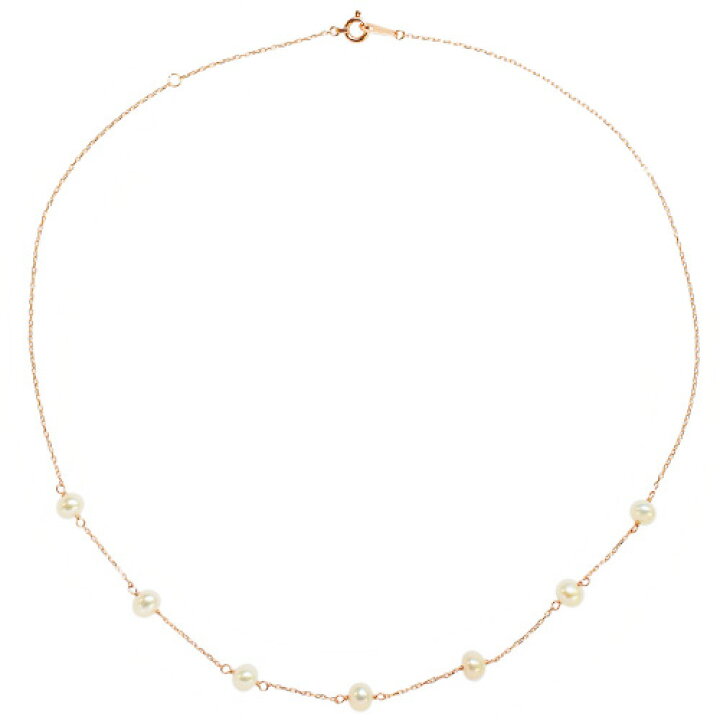 楽天市場】淡水パール ネックレス 4.5mm シャンク Lady Pearl 18金 K18  