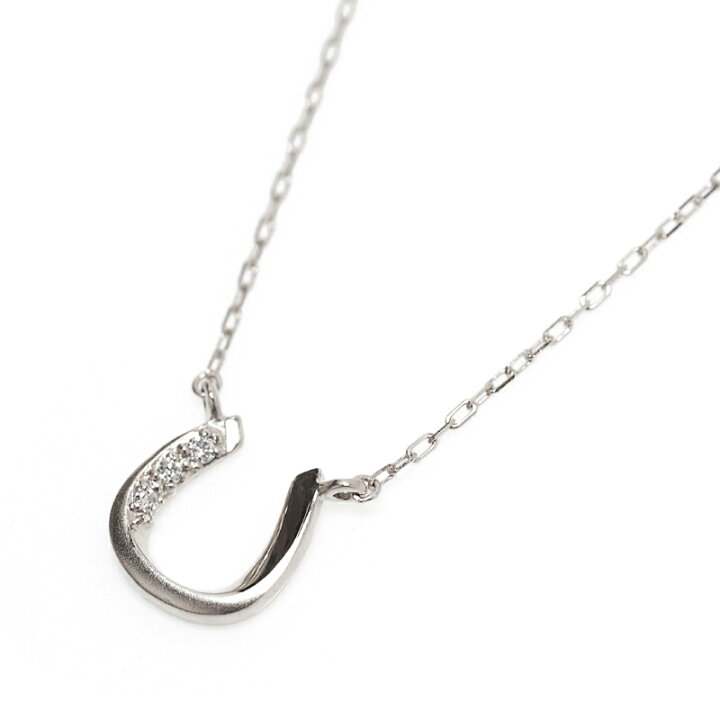 楽天市場】ダイヤモンド 0.01ct ホースシュー マット 馬蹄 ネックレス 