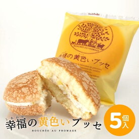 福島県 老舗菓子店の大人気洋菓子 お菓子のさかい 幸福(しあわせ)の黄色いブッセ（5個入3箱）愛されて30周年のふわふわチーズ＆バタークリームブッセ 【送料無料】