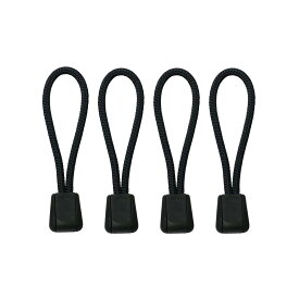 三友産業 ジッパータブ ブラック 4ヶ入 UUU-0096 太さ3mm