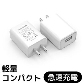 USB コンセント ACアダプター PSE承認 2ポート USBアダプタ チャージャー USBコンセント 充電器 充電 変換 急速充電 急速 軽量 コンパクト プラグ android iPhone iPad