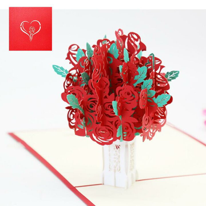 楽天市場 ポップアップ スタンド式 バラの花束 全2種 グリーティングカード 封筒付き 3d 立体 バラ 薔薇 ポップアップカード 飛び出すカード メッセージカード 切り絵 カード ギフトカード カッティングデザイン 贈り物 寄せ書き プレゼント 手紙 母の日 父の日 卒業
