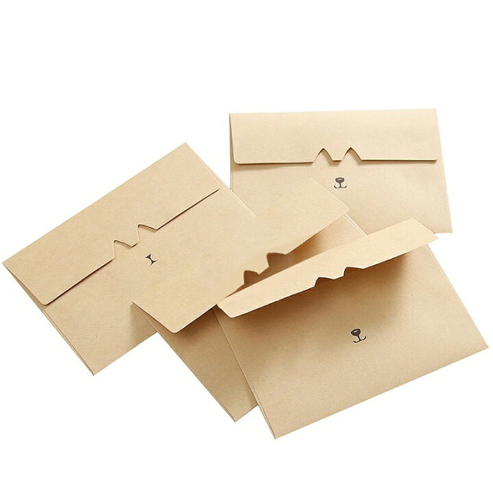 封筒 クラフト紙 カットデザイン 猫 犬 かわいい シンプル おしゃれ 茶色 誕生日 ホワイトデー バレンタイン クリスマス お祝い 文房具 ウェディング 結婚式 父の日 母の日 ギフト 出産祝い 多目的封筒 バースデー プレゼント 紙袋 袋 ナチュラル 洋形2号 洋2 1セット