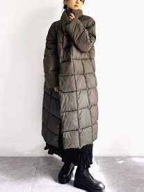 ★寒波TIMESALE＼数量限定3000円引き／数量限定入荷 ロング丈中綿ダウンコート キルティングコート スタンドカラー オーバーサイズ キレイめ カジュアル 冬アウター 着回し S M L XL 黒 カーキ 保温 暖かい ロングコート 体型カバー