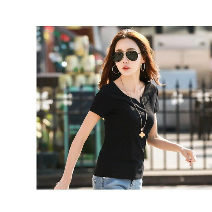 楽天市場 半袖tシャツ レディース ヘンリーネック 女性 トップス S M L Ll 3l 4l 3色 フォーマル カジュアル Sweetsweet Shop