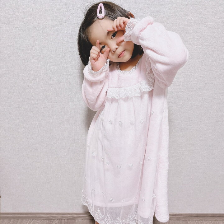 楽天市場 パジャマ 子供 長袖 フリース素材 ナイトドレス 女の子 ドレス プリンセス キッズ かわいい レース おしゃれ お姫様 ふわふわ もこもこ ガールズ ナイトウェア スリーパー 可愛い 寝巻き 子供服 110 160cm ピンク 黄色 Sweetsweet Shop