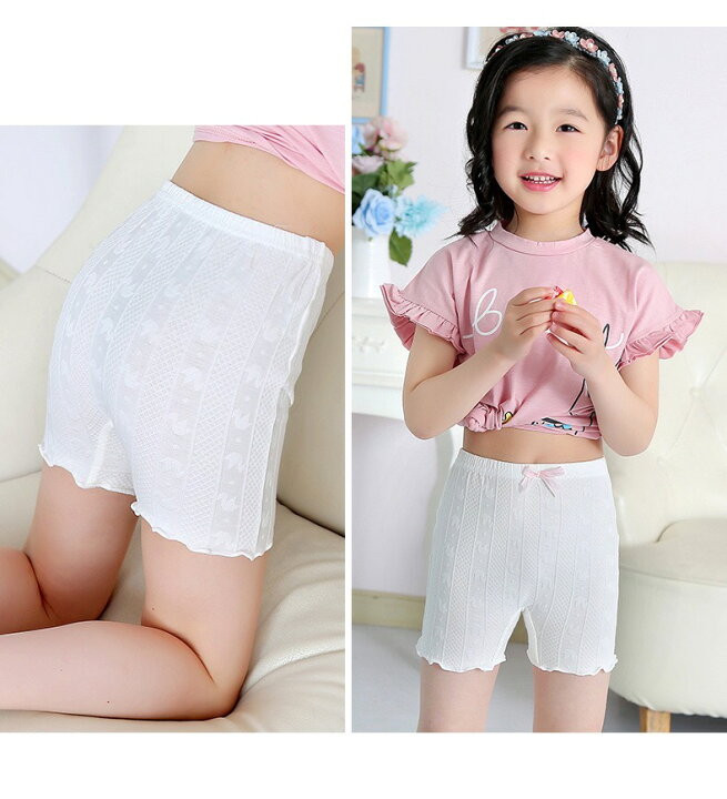 楽天市場 スパッツ キッズ 3分丈 綿 女の子スパッツ 夏 女の子 オーバーパンツ 子供 下着 インナーウエア 女子服 ジュニア こどもファッション ショーツ かわいい リボン Sweetsweet Shop
