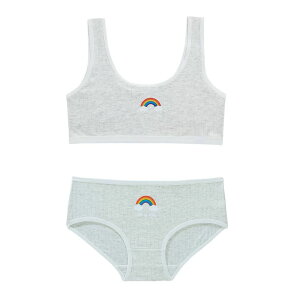 新商品 少女ブラ2点セット 薄型 スチールリングなし 柔らかい 通気性 部活用 下着セット 涼しい スポーツブラ 小学生 中学生 女の子下着