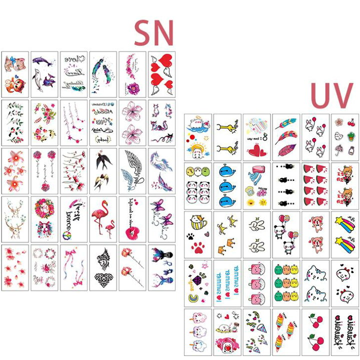 楽天市場 600種 30枚セット タトゥーシール ワンポイント 花 文字 薔薇 カラー ハート 蝶々 和柄 入れ墨 ファッションシール ボディーシール ボディーペイント かわいい おしゃれ 植物 動物 シンプル イベント 大人 キッズ カラフル レインボ リアルタトゥーシール