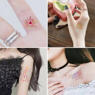 花火音楽楽譜タトゥーシール10枚セット♪夏の風物詩！今人気の超可愛い花火や祭りのタトゥーを発売スター…