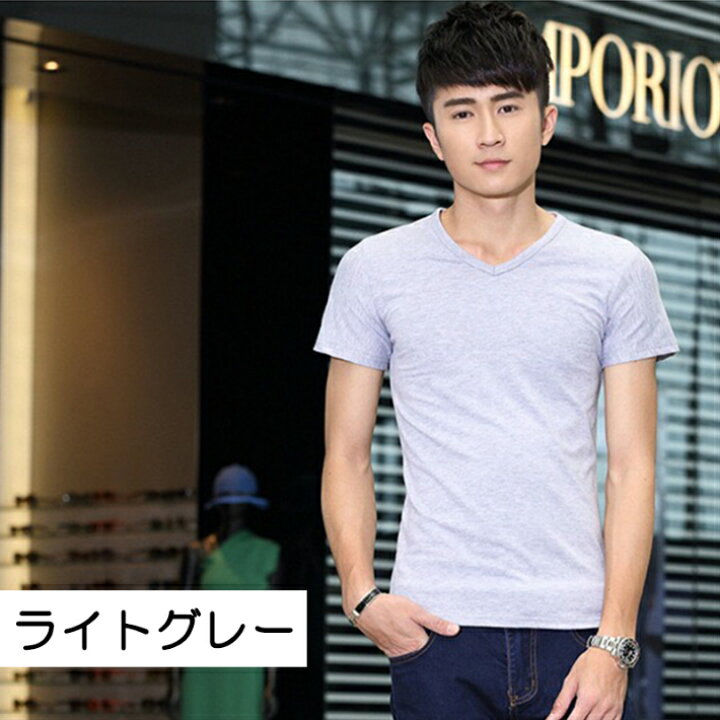 楽天市場 セール Tシャツ メンズ 半袖 無地 白 黒 グレー カーキ ｔシャツ ｖネック 吸汗速乾 トップス 春夏秋 男性 メンズトップス 無地 Sweetsweet Shop