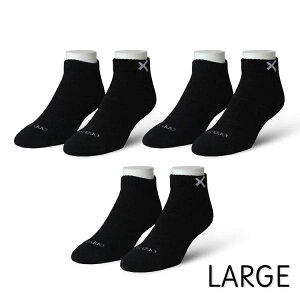 ODD SOX �A���N�� �\�b�N�X LARGE FEET BASIX 3 PACK�i3�� �Z�b�g�jANKLE BLACK OS-SOC-BSXANBLK3