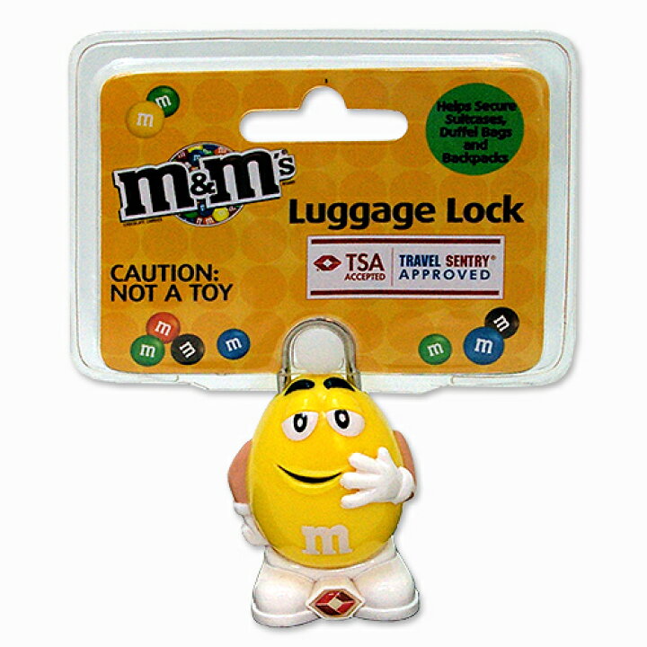 楽天市場 M M S ラゲッジ ロック イエロー エムアンドエムズ キャラクター グッズ 雑貨 鍵 Usa 直輸入 Sweetwater American Mart
