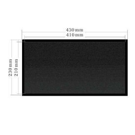 【業務用】　吸水タイプ ラバー バーマット　ブラック無地　43x23cm　バー用品　カウンター用