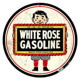 スティール サイン （スチール サイン）White Rose Gasoline PTS-243