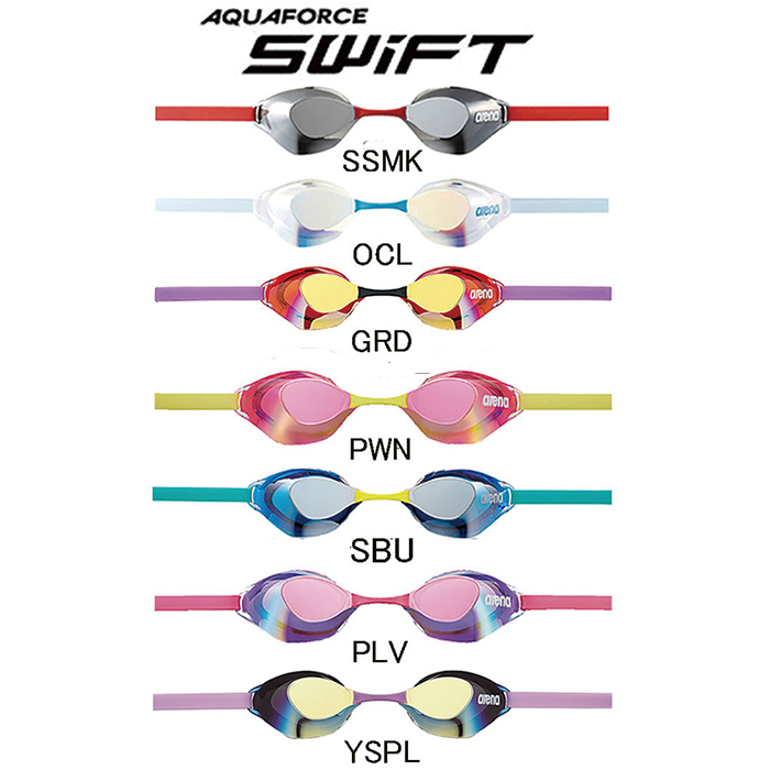 arena Japan Swim-Swimming Goggle AGL-130M Aqua Force PLV Pink x Lavenda . 