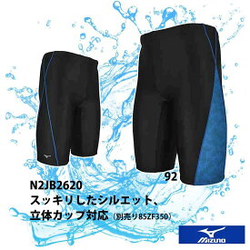 【4/20(土)店内全品ポイント3倍！最大22倍！】【32%OFF】ミズノ(MIZUNO) 男性用 フィットネス水着 メンズハーフスパッツL N2JB262092+(ゴーグル・キャップ)3点セット