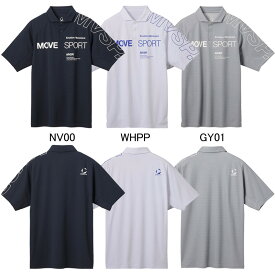 【23%OFF】デサント(DESCENTE) MOVESPORT(ムーブスポーツ) SUNSCREEN ミニ鹿の子 ラグランスリーブメンズ半袖ポロシャツ ST5SHS01M