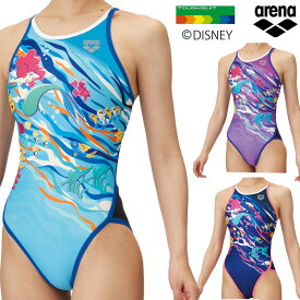 【30%OFF】アリーナ 練習用水着 ディズニー レディース タフスーツ ハイレグ ハイカット arena 競泳水着 アリエル 競泳用水着 練習水着 TOUGHSUIT 女性用トレーニング おしゃれ かわいい ワンピース 在庫処分 格安 激安 セール 割引（SS/S/M/L/Oサイズ）2025SS AS5SWM55L