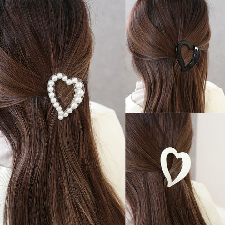 ヘアアクセ ヘア アクセサリー ヘアアクセサリー ヘアクリップ バレッタ アレンジ クリア マーブル パール マット カラバリ豊富 レディース おしゃれ シンプル ママ 入学式 卒園式 母の日 プレゼント ギフト emesuelee closet uni 期間限定SALE★ensembleパール付シェル調マーブルバレッタ
