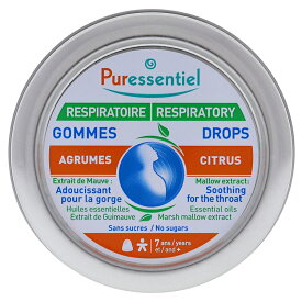 【正規品】【送料無料】【Puressentiel】Respiratory Throat Drops - Agrume1.6oz【海外直送】