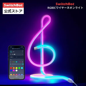 SwitchBot RGBICC[lICg lICg [vCg LEDe[vCg ԐڏƖ RGBIC 1600F Px F }`J[ F 郉Cg h Q Wi-Fi BluetoothɑΉ 2m