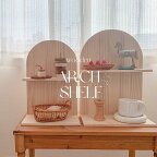 MACON 木製 飾り棚 アーチシェルフ ラック ディスプレイ棚 イベント什器 収納 コレクション/ handmade wooden arch shelf【100/120】【当店オススメ】