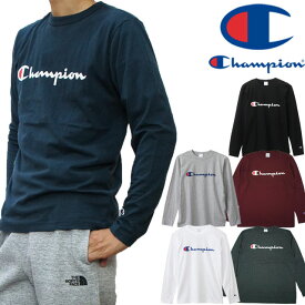 ＼ポイント7倍／チャンピオン Champion メンズ C3-J426 ロングスリーブTシャツ ティーシャツ ベーシック チャンピオン 長袖 丸首 ロンティー ロンT トップス 綿 コットン 100% evid |3 メール便送料無料