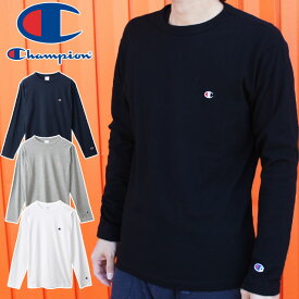 チャンピオン Champion メンズ C3-P401 ロングスリーブTシャツ ベーシック ティーシャツ カットソー 長袖 ロンティー ロンT クルーネック 丸首 トップス アメカジ ホワイト ブラック グレー ネイビー evid o-sg |3 メール便送料無料