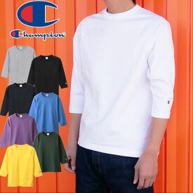 ＼ポイント2倍／チャンピオン Champion アパレル メンズ C5-P404 ティーテンイレブン ラグラン3/4スリーブ 7分袖 Tシャツ ティーシャツ クルーネック 丸首 トップス カットソー アメカジ コットン 綿 ヘビーウェイト evid o-sg メール便送料無料