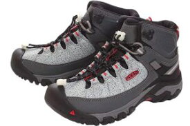 キーン KEEN レディース トレッキングシューズ ターギー イーエックスピー ミッド SP WP ハイキングシューズ アウトドア 防水 ミッドカット 靴 ストーン/ファイアーレッド 1021805 送料無料 あす楽 evid