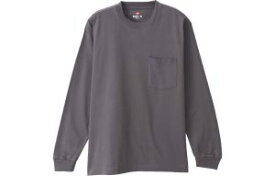 ヘインズ Hanes メンズ ポケットロングスリーブTシャツ H5196 長袖 ロンT ロンティ ウェア トップス クルーネック ポケット付き ヘビーウェイト アパレル /- あす楽 evid o-sg