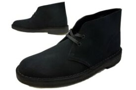 クラークス Clarks メンズ デザートブーツ ショートブーツ カジュアルシューズ スエード Desert Boot ミッドカット クレープソール 26155480 ブラックスエード ブラック 黒 送料無料 あす楽 evid