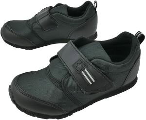 \ポイント10倍/≪福袋対象商品15A≫ ムーンスター 男の子 女の子 子供靴 キッズ ジュニア スニーカー リトルスター04 ベルクロ ローカット 真っ黒スニーカー 通園 通学 ブラック 最強翌日配