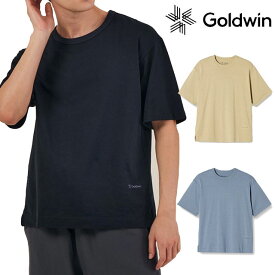 ゴールドウィン Goldwin メンズ レディース Tシャツ リポーズ ペーパー リラックスTシャツ 半袖 トップス アパレル リカバリーウエア 光電子 GC41123 バインダーネック 服 メイドインジャパン 日本製 ネイビー ブルーグレー ベージュ evid o-sg メール便送料無料