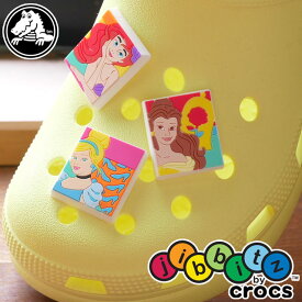 ＼ポイント7倍／クロックス crocs ジビッツ キッズ レディース ディズニー プリンセス 四角 ラバークロッグ用アクセサリー シューチャーム シンデレラ 10008324 ベル 10008325 アリエル 10008297 最強翌日配送 evid2