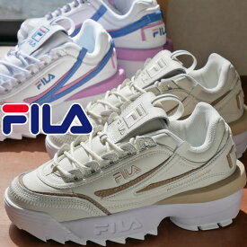 フィラ FILA レディース スニーカー ディストーター 2 EXP ダッドスニーカー 厚底スニーカー ダッドシューズ ローカット カジュアルシューズ WFW22072 靴 送料無料 あす楽 evid